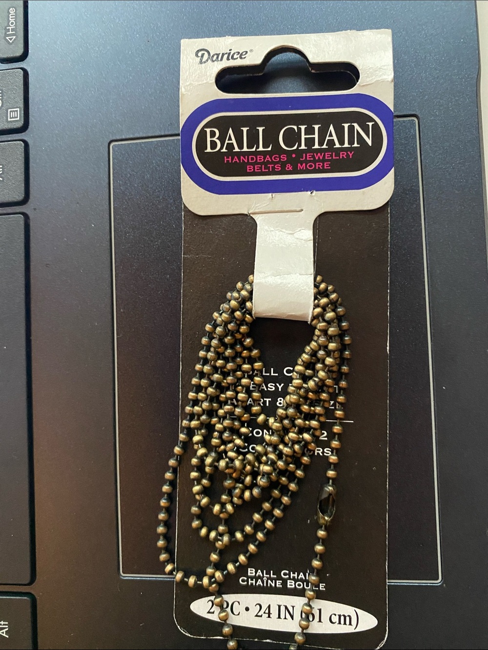 NWT BRONZE Darice Ball Chain 2 Pc 24 In (61 Cm)